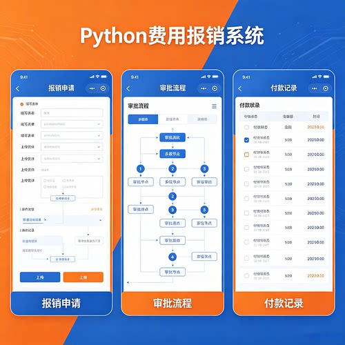 Python费用报销管理系统 完整源码报告文档 程序设计成品 可定制