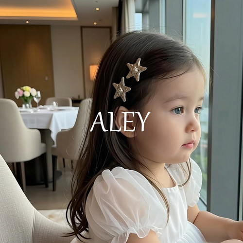 ALEY配饰女孩儿童洋气潮流发饰星星刘海侧边卡碎发夹刘海夹侧边夹