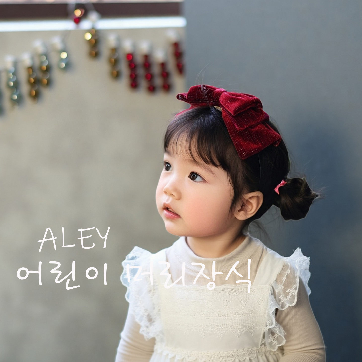 红丝绒新年多层蝴蝶结发箍