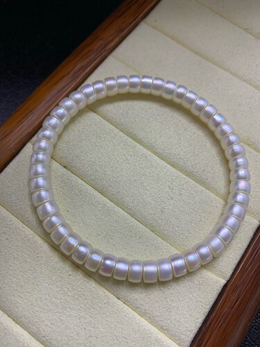 古玩珠，淡水直切无核藏切珍珠手链！无暇品质！6.5mm左右