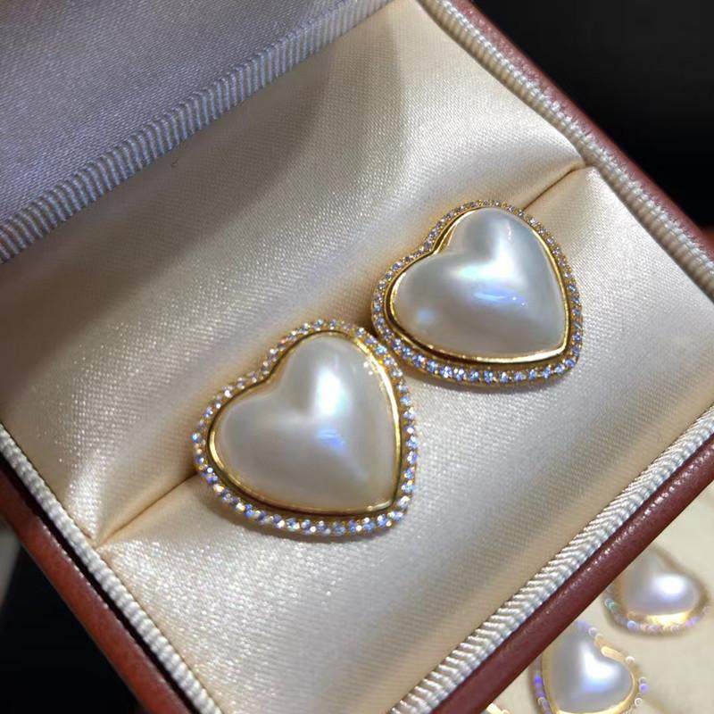 马贝世界甜心海水马贝珍珠爱心永恒海水马贝纯银耳钉14mm金色灵动,珠宝/钻石/翡翠,耳饰,淘宝优惠券,粉丝福利购,淘宝优惠卷