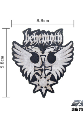 【奇兔兔手作】波兰大牌黑暗金属乐队Behemoth头层牛皮异形小皮标