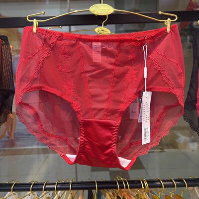 简丝蕾女士内裤蕾丝轻薄透明网纱