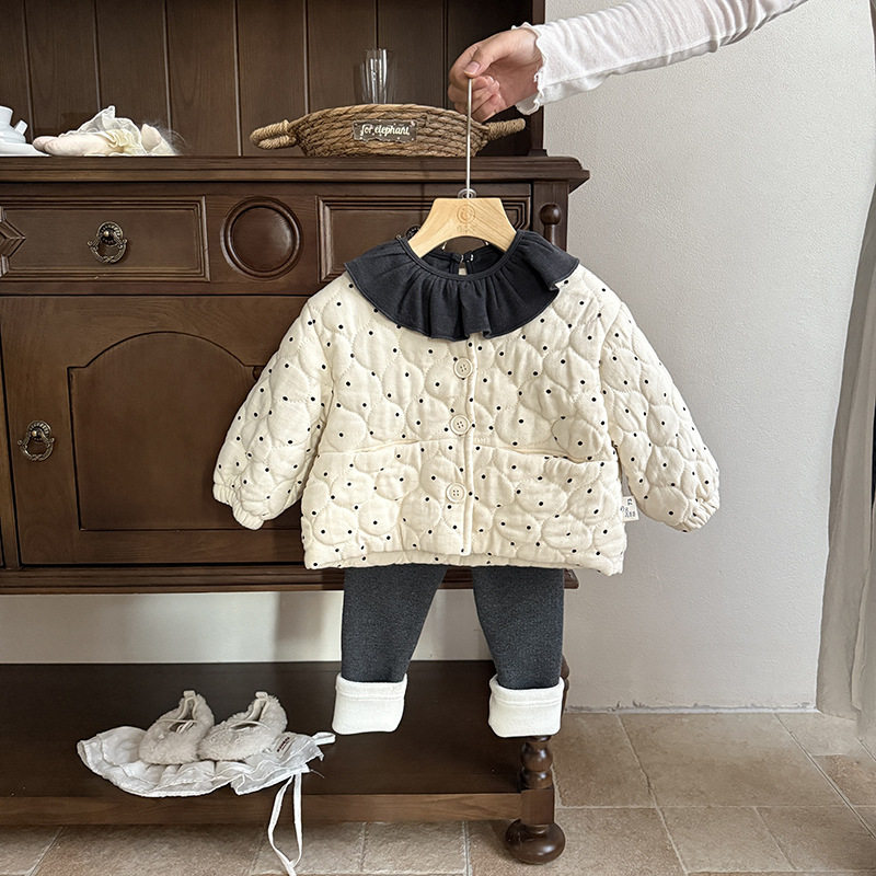 婴儿衣服秋冬季女宝宝深秋套装新款加厚一岁冬款婴幼儿洋气三件套