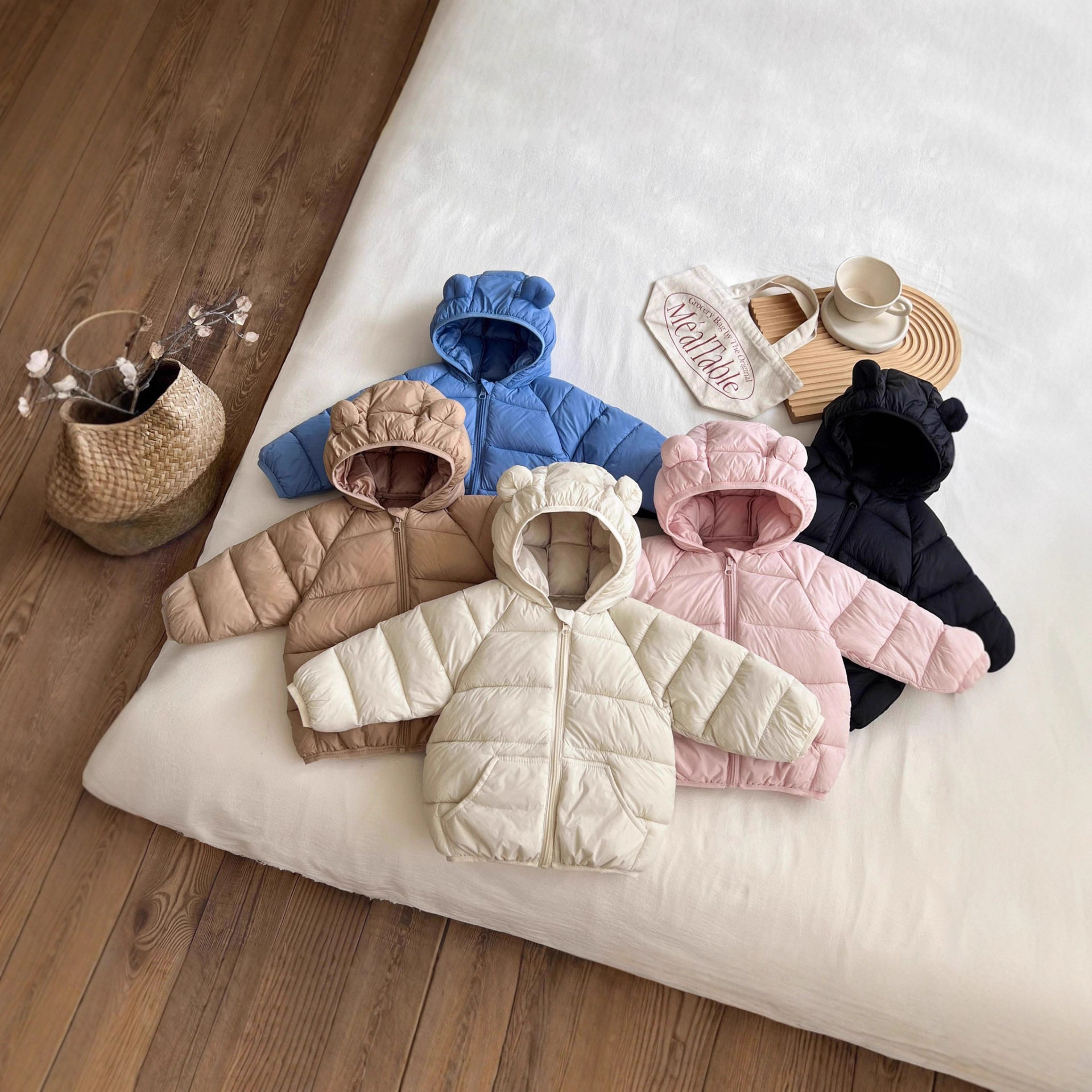 儿童轻薄羽绒棉服宝宝短款棉袄男女童连帽棉衣小童婴儿洋气外套潮