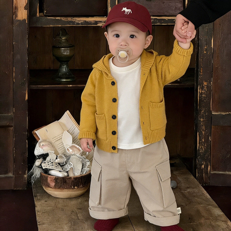 潮酷宝宝早春毛衣韩系儿童春秋季时髦针织连帽衫婴儿可爱上衣外套,童装/婴儿装/亲子装,毛衣/针织衫,淘宝优惠券,粉丝福利购,淘宝优惠卷