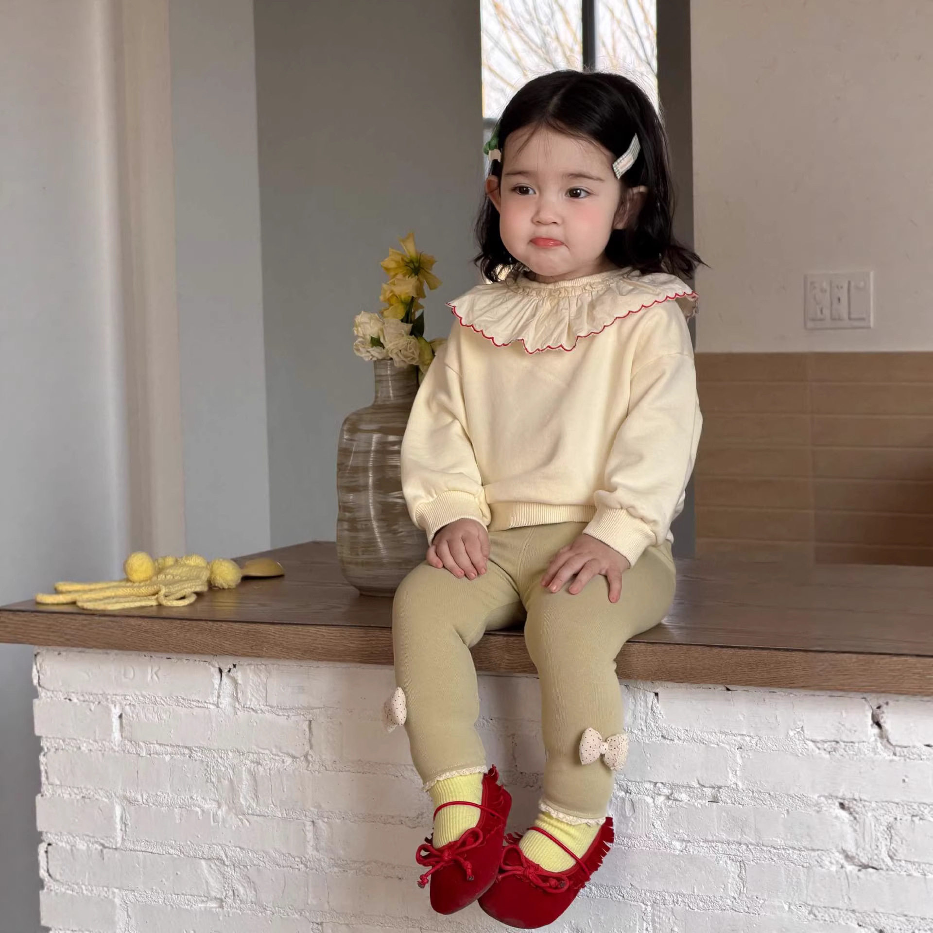 女宝春季套装26年新款春装婴儿服甜美韩系休闲卫衣百搭打底裤分体