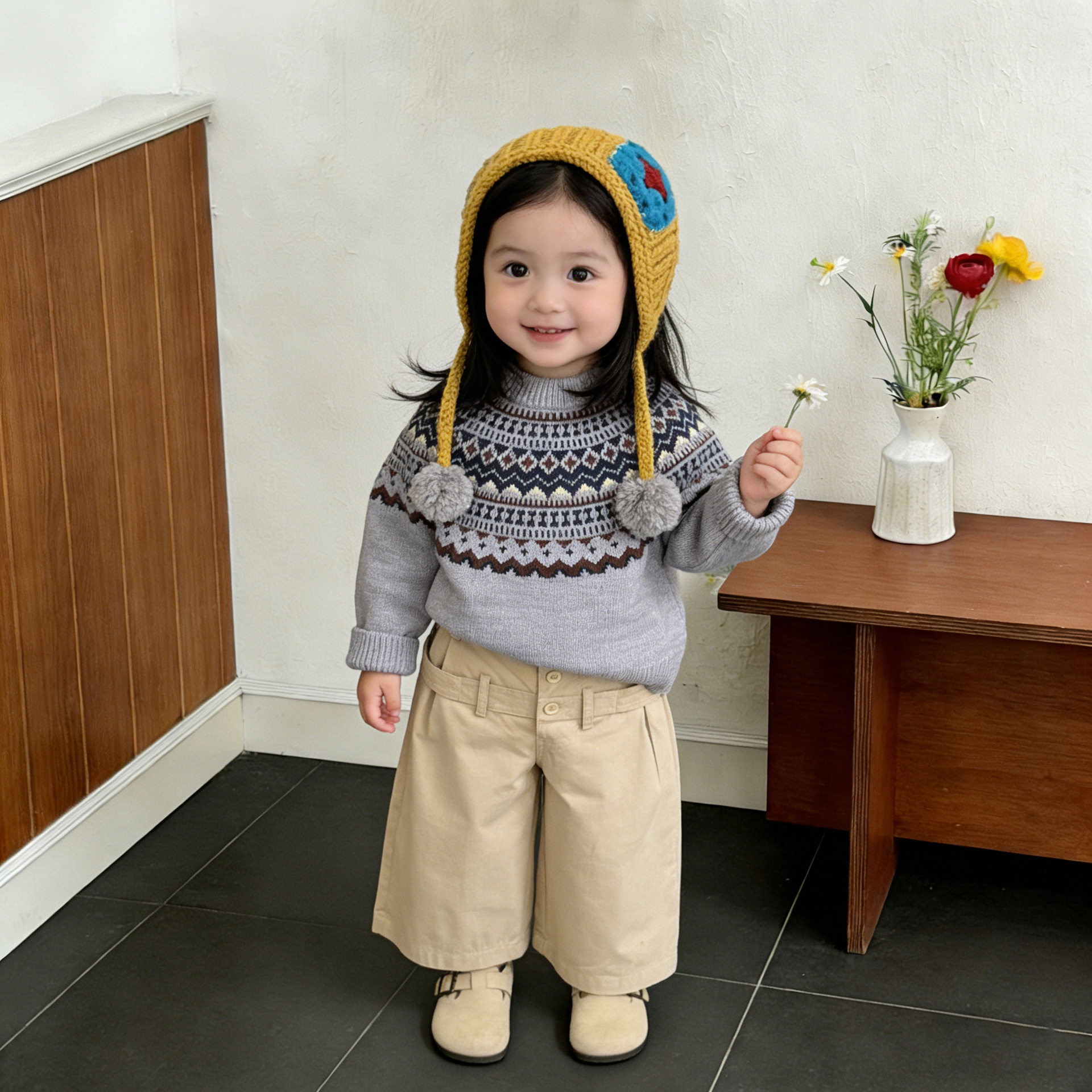 女童韩系早春新款毛衣春秋季婴儿洋气刺绣针织衫可爱宝宝时尚上衣,童装/婴儿装/亲子装,毛衣/针织衫,淘宝优惠券,粉丝福利购,淘宝优惠卷