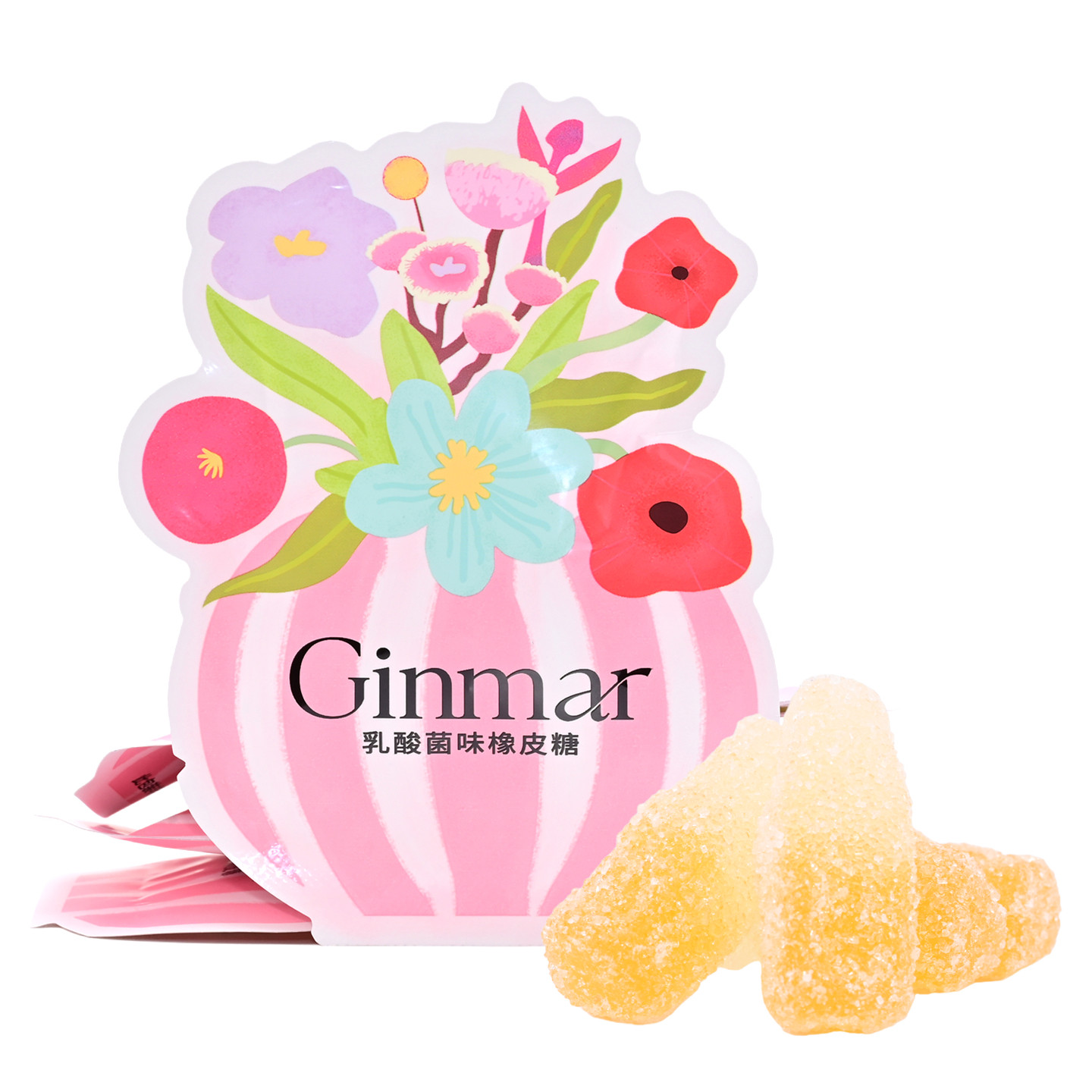 Ginmar金玛乳酸菌味橡皮糖散装500g结婚喜糖果休闲零食年货