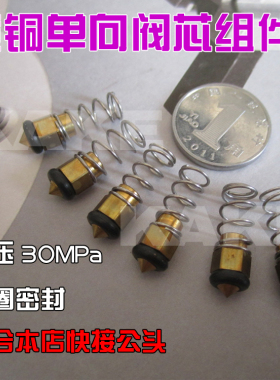 8毫米公头 阀芯组件 单向止逆阀 高压30MPA充气嘴配件公头M10X1
