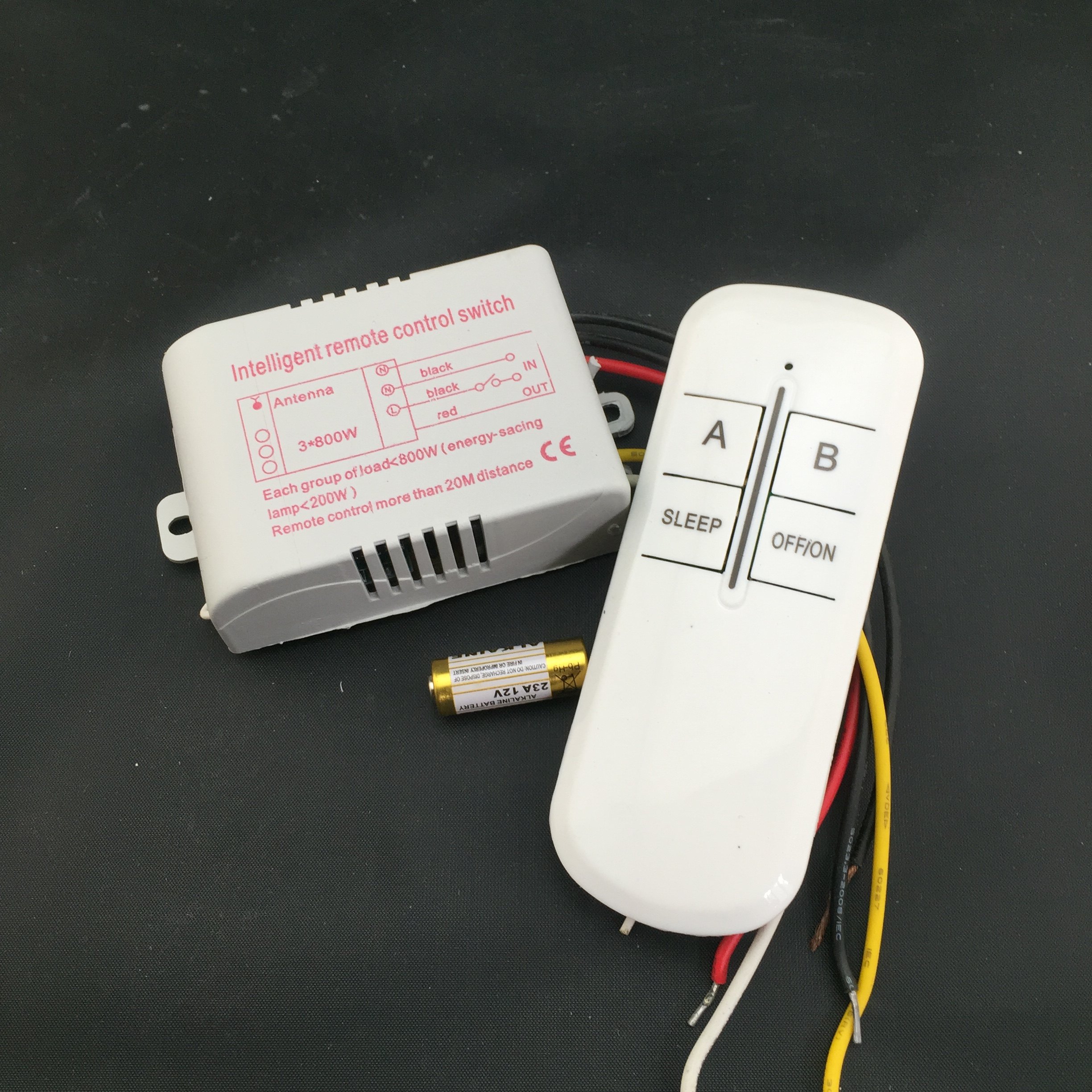 灯具遥控器无线智能家居220V2路数码分段开关二路三段遥控开关