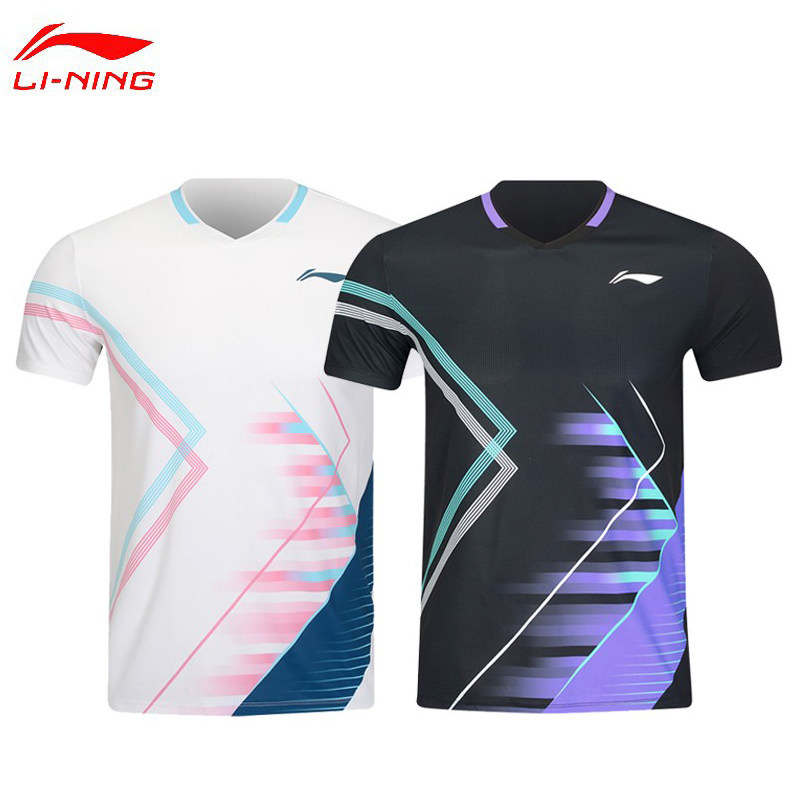 LINING李宁羽毛球服中性款AAYV051比赛运动上衣透气速干短袖