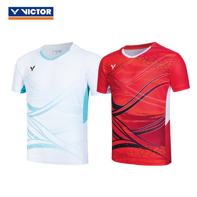威克多VICTOR胜利比赛系列羽毛球服60008中性款短袖运动速干T恤