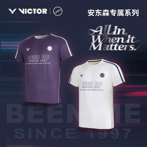 威克多VICTOR胜利羽毛球服安东森专属系列中性款针织运动T恤601AA