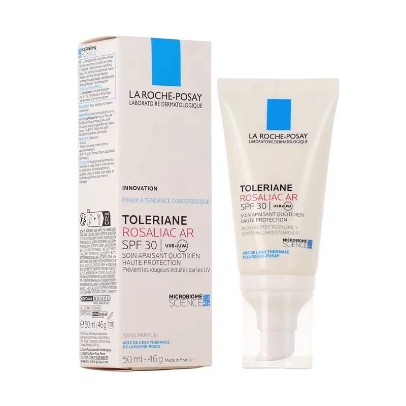 现LRP/理肤泉Rosaliac Ar特安抗红修复防晒乳霜SPF30舒缓隔离50ml