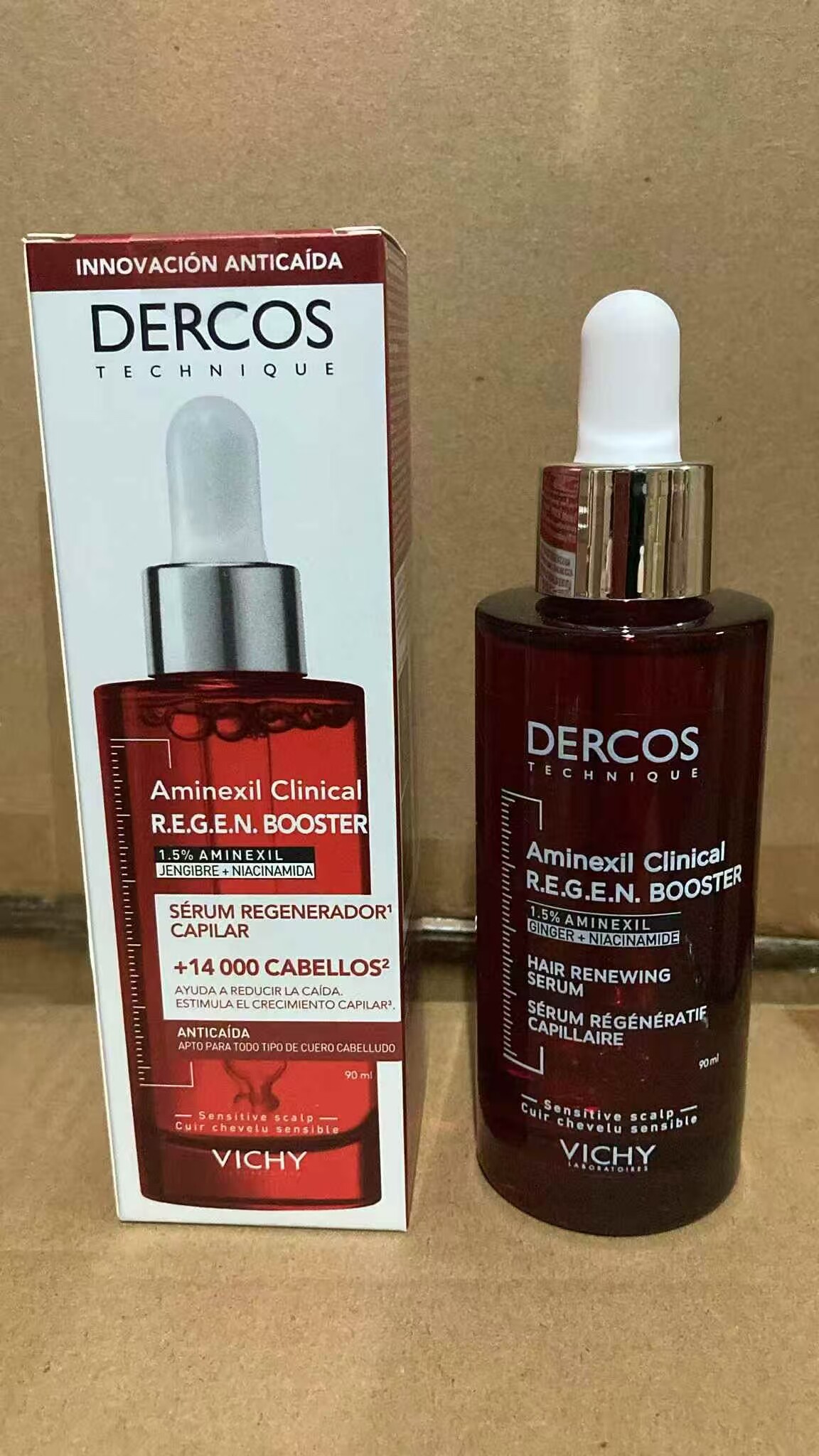 新品！法国原装Vichy薇姿Dercos毛囊劲能头皮固发再生长精华90ml