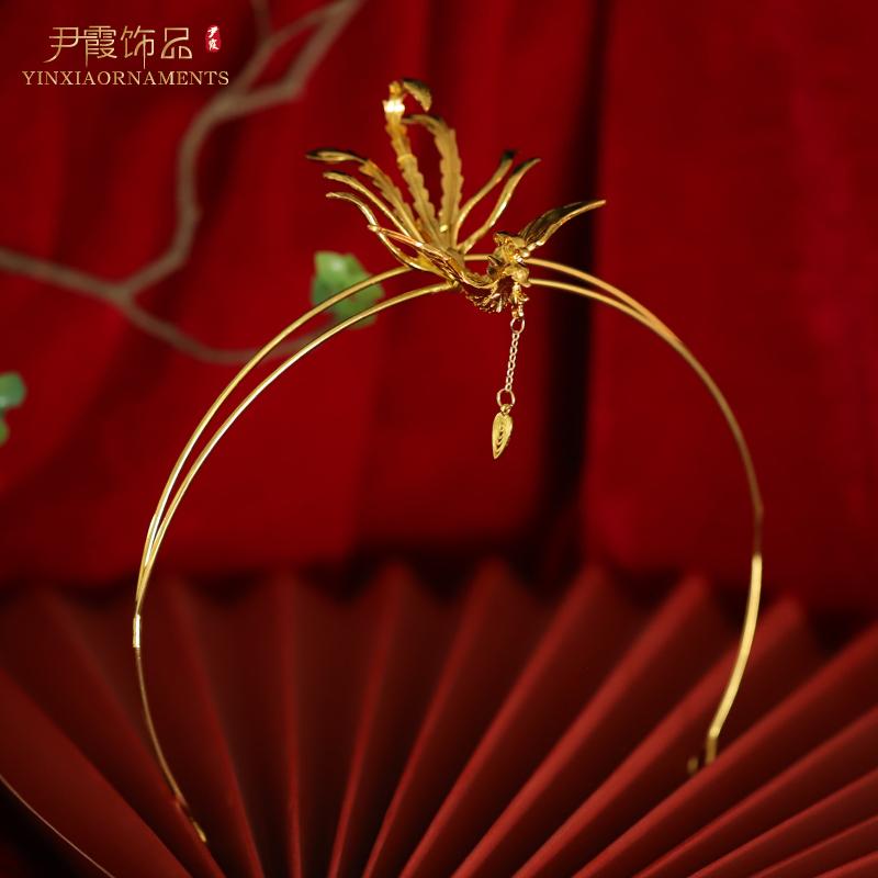 尹霞简约盘发汉服禾服精致发箍