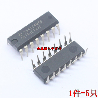 直插芯片IC CD74HC123E SN74HC123N MM74HC123N DIP16 进口原装