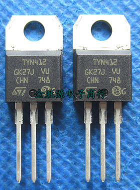 单向可控硅 TYN412 TYN412RG 12A/400V TO220 三极管 进口原装
