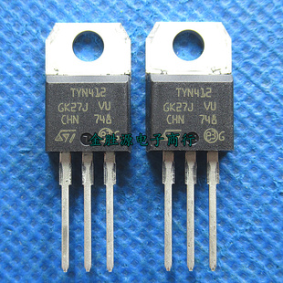 单向可控硅 TYN412 TYN412RG 12A/400V TO220 三极管 进口原装