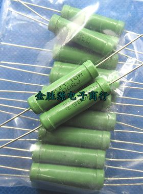 RX21-10W线绕电阻 390RJ 10W390RJ 390欧 5% 绿色绕线电阻 20只