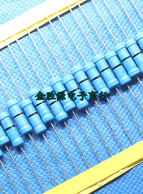 2W金属膜电阻0欧 0R 黑色环 1% 2W色环电阻 铜脚(50只12元)