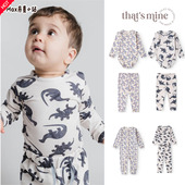 连体衣上衣 75折25秋冬Thatsmine宝宝婴儿长袖 包屁衣打底裤 有机棉