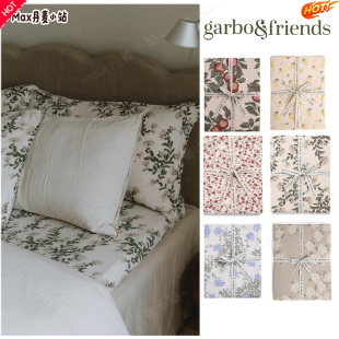 friends and 95折瑞典Garbo 成人有机棉纱布床单印花 床笠床单