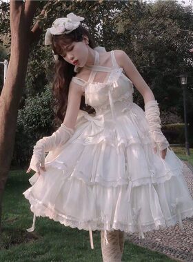 现货芙拉小姐jsk裙子洛丽塔吊带公主裙花嫁lolita法式甜美连衣裙