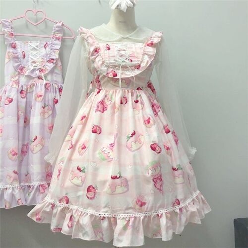 洛丽塔裙子日系软妹原创设计樱桃甜品Lolita洛丽塔洋装jsk连衣裙