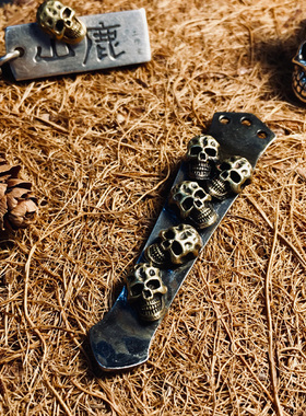 【山鹿/5骷髅】美国钢火风格steelflame 三孔背夹 爱默生蝴蝶ZT等