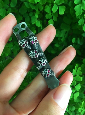 山鹿红眼5骷髅美国钢火风格steelflame 通用手电横两孔背夹定制