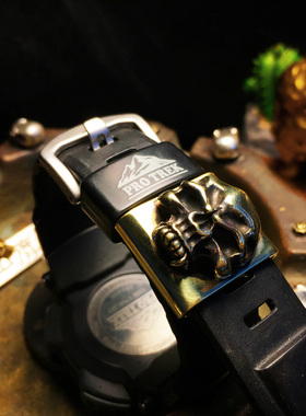 【山鹿 / 半脸獠牙骷髅】表扣 带扣 钢火风格steelflame个性EDC