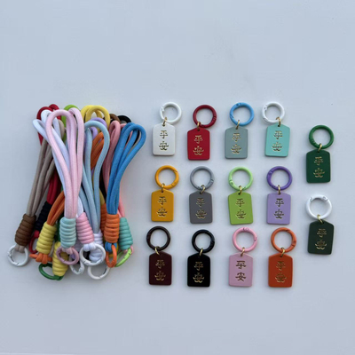 车挂diy配件泡泡玛特后视镜毛绒娃娃打结编织挂绳手机钥匙扣挂绳