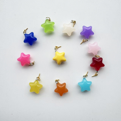 汽车车挂盲盒diy车挂配件装饰星星人马卡龙星星可爱彩色大五角星