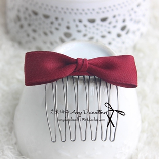 韩版发饰头饰小号金属七齿刘海发梳插梳别刘海发饰小盘丸子头发夹