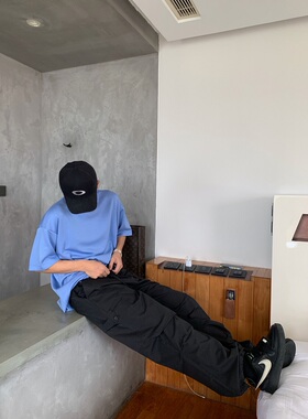 Addressunknown 美式街头速干运动裤宽松工装束脚休闲裤降落伞裤