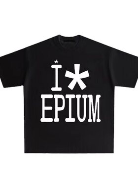 Addressunknown潮牌夏季美式基础大logo印花宽松休闲圆领短袖T恤