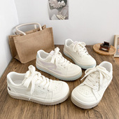 平底板鞋 垫厚底小白鞋 女透气原创小众设计2026新款 6957 乳胶鞋