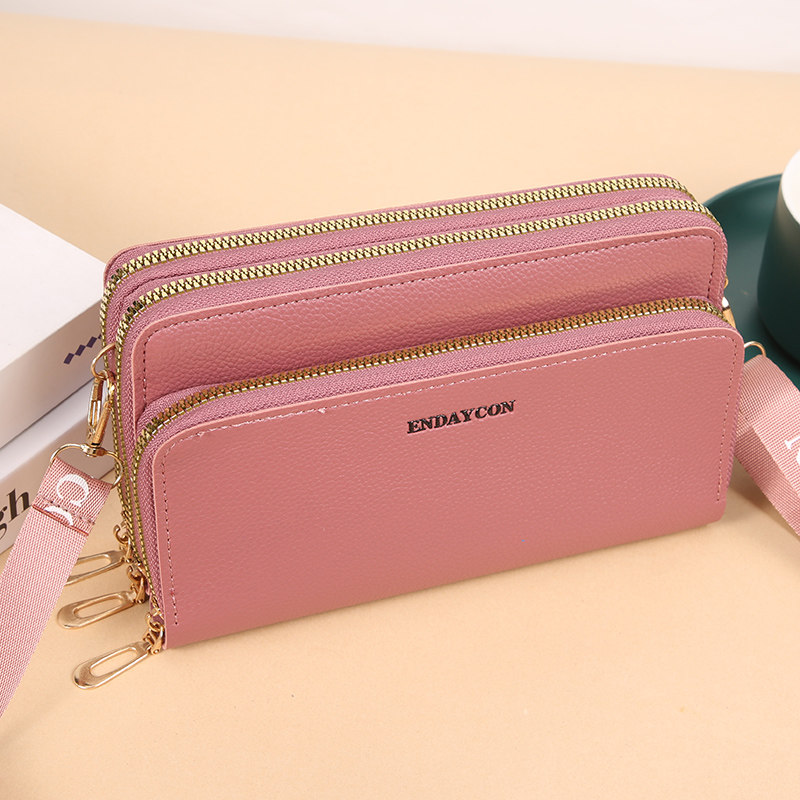 ENDAYCON 三拉链手机包钱包女长款女士新款时尚大容量钱夹手拿包,箱包皮具/热销女包/男包,手机包,淘宝优惠券,粉丝福利购,淘宝优惠卷