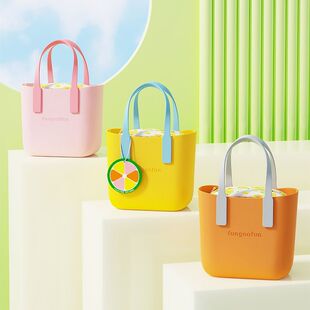 梵高范上班手拎包新款通勤饭盒袋子便当防水宝妈手提包小众水桶包