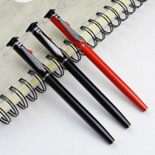 中性笔金属笔杆水性笔水笔学生用品0.5签字笔创意小清新笔 博士帽