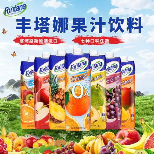 芬特乐果汁饮料1L聚会聚餐饮品