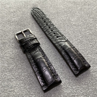 旧七月手工定制 适用万国欧米茄浪琴万国美度等 真美洲鳄鱼皮表带