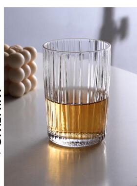 Wine.wo木村硝子纹纹杯 简约日式酒杯水杯啤酒杯子水晶玻璃中古杯