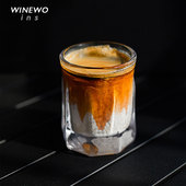 出口日本手作 DIRTY酒杯 脏咖啡杯 西山芳浩复刻八角杯子 中古美式