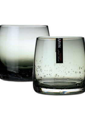 Chamvin威士忌酒杯玄武岩杯灰色玻璃杯子洋酒对杯50度灰北欧ins风