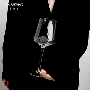 {乘春杯 葡萄酒杯子家用 才子乘春览物华}中古杯锤纹钻石杯红酒杯