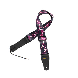 紫色闪电吉他背带电木通用加宽涤纶印花GS 02PVC袋长短可调高颜值