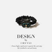 新款 个性 小猫咪发圈卡通简约女生日常扎发小尝圈百搭少女马尾头饰